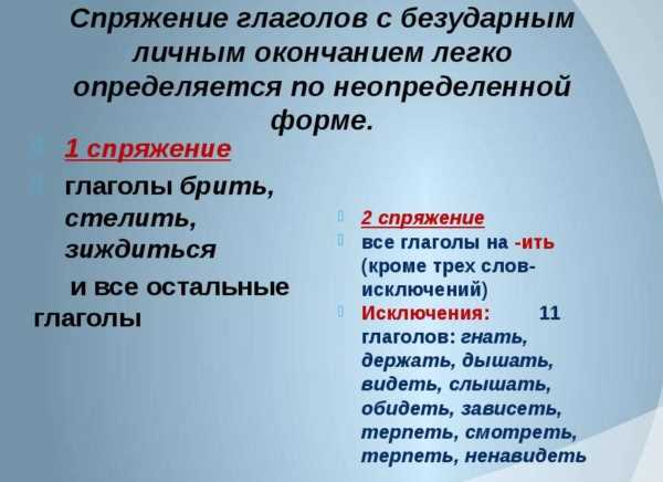 Спряжение в прошедшем времени