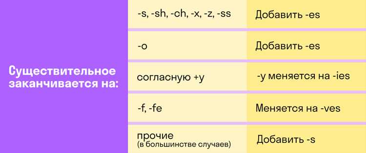 Правила образования формы множественного числа слова cap