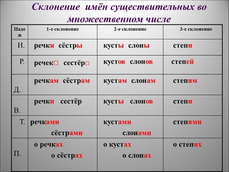 Основные падежи и их функции