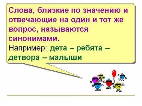 Речевые ситуации для использования синонимов