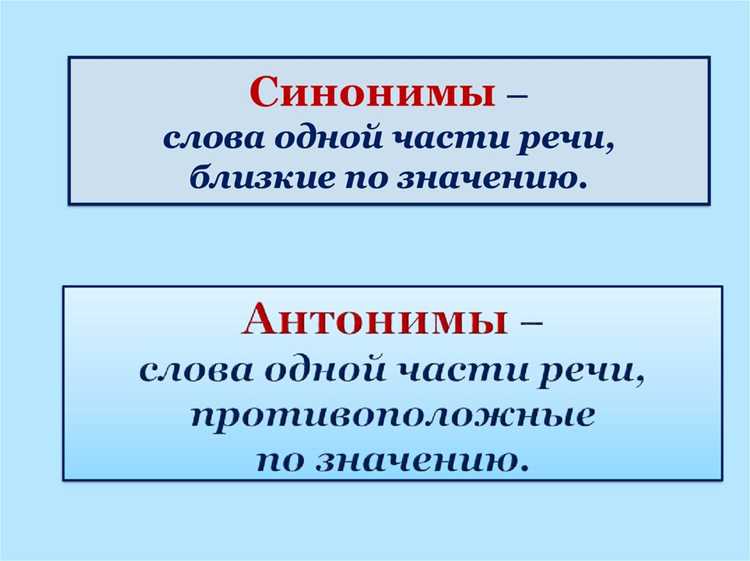 Контекстуальная зависимость выбора синонимов
