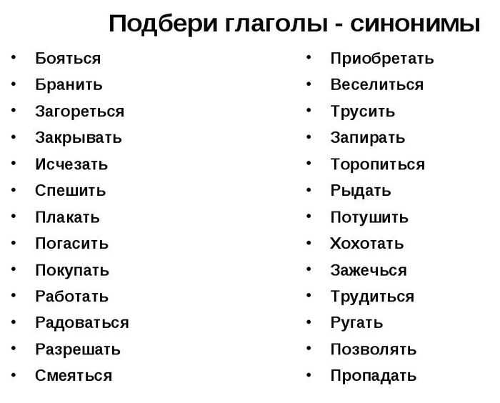 Ошибки при использовании синонимов к слову 