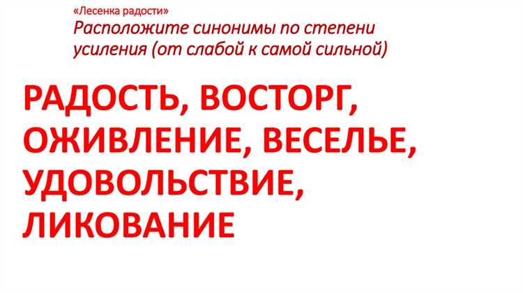 Практические упражнения для тренировки навыков подбора синонимов