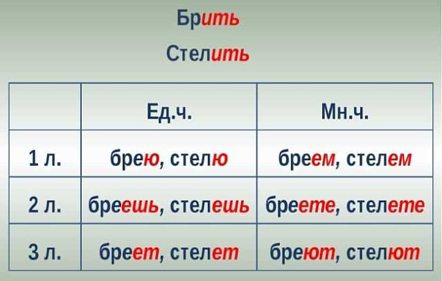 Особенности ударений в формах стелить