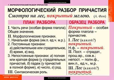 Определение морфологии термина весна